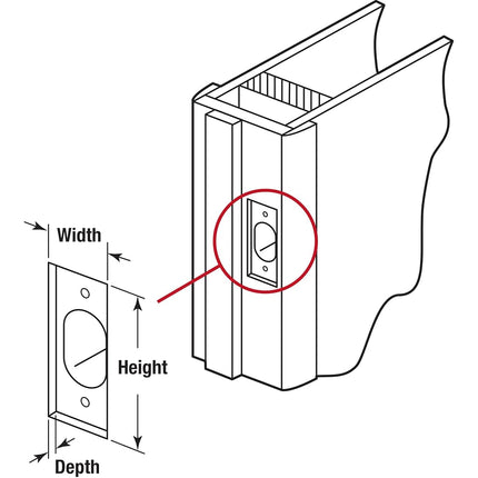 Prime Line Products Dead Latch Door Strike E2307