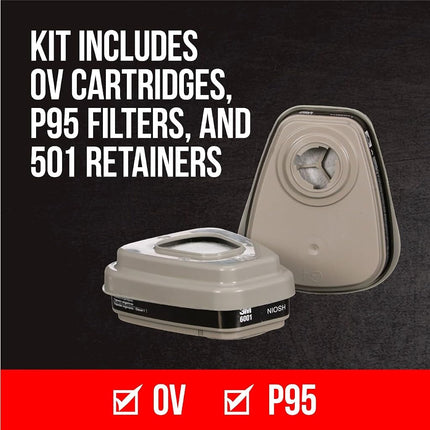 3M Performance Paint Project Respirator OV/P95, Designed For Professionals, Reusable Respirator, Medium, 1-Pack