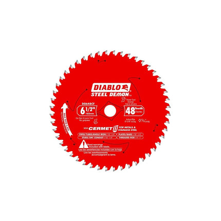 Diablo Track Saw Blade for JamesHardie and Fiber Cement - Ideal for Carpenters, Installers and Remodelers - 6-1/2" Diameter, 4 TCG (PCD) Teeth, 8,800 Max RPM - D0604TSH