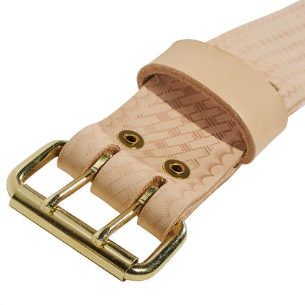 Klein Tools 5415L Tool Belt, Heavy-Duty Leather Work Belt for Contractors, Construction, Carpenters, Electricians, Framers, Ironworkers, Large