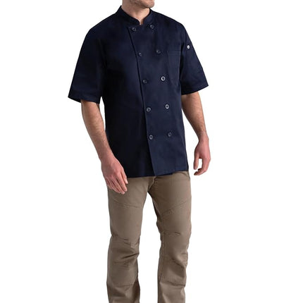 Chef Works Unisex Volnay Chef Coat, Navy, S