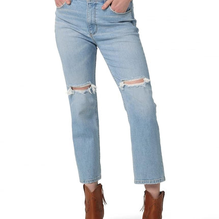 Wrangler Women's High-Rise Rodeo Straight Leg Crop