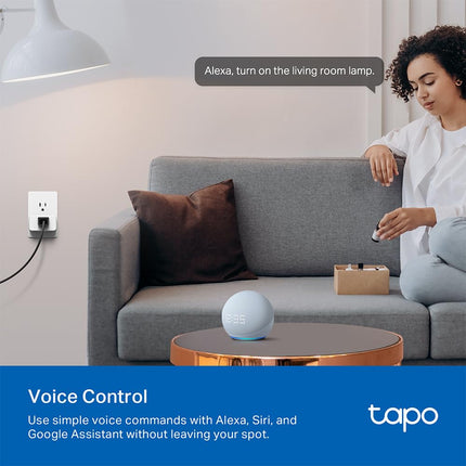 TP-Link Tapo Smart Plug Mini, Matter Compatible, Compatible with Alexa, Google Home & Samsung SmartThings, Energy Monitoring, 15A, UL Certified, 2.4G Wi-Fi Only, Tapo P110M(4-Pack)