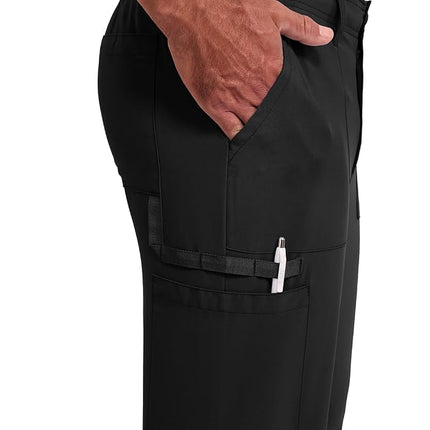 Dickies EDS Essentials by Men's Drawstring Cargo Scrub Pant Large Black