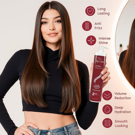 I Belli Capelli Ravenna Professional Keratin, Long-lasting Straightening Effect - Cirugia Capilar - Celulas Madres Straightener System - 2x1L/33.8