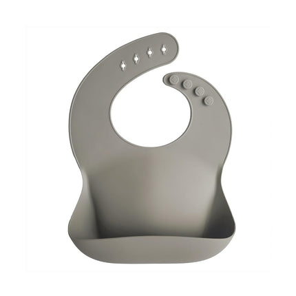 Mushie Silicone Bib, Silver Sage