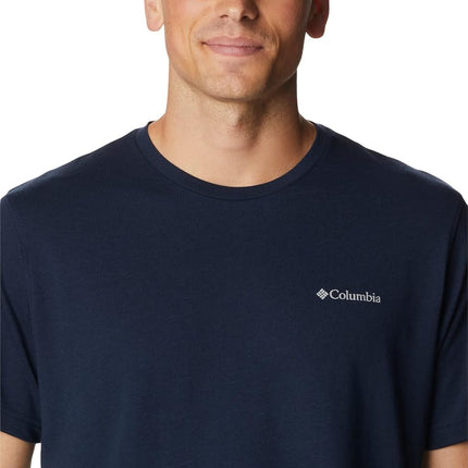Columbia Men's Thistletown Hills Short Sleeve, Short Sleeve T-Shirt, Collegiate Navy Heather, X-Small