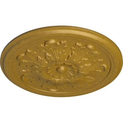 Ekena Millwork CM12LEPGS Legacy Acanthus Ceiling Medallion, Hand-Painted Pharaohs Gold, 12 3/4" OD x 7/8" P (Fits Canopies up to 3 1/2")