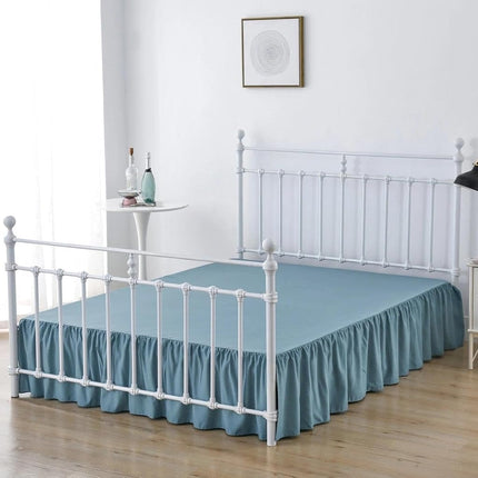 xuan dian Bed Skirt Queen Size Ruffled Bed Skirt with Split Corners
