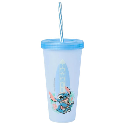 Silver Buffalo Lilo and Stitch Surfboard Floral Pose Set 24oz. 4 Pack Color Change Plastic Tumbler