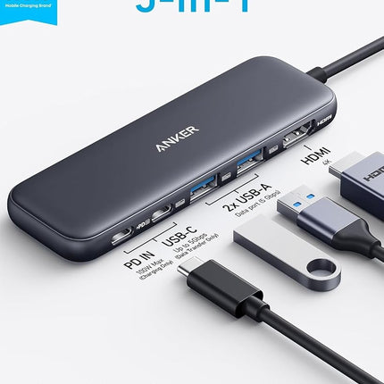 Anker USB-C Hub, 5-in-1 USBC to HDMI Hub with 4K Display, 85W Max PD