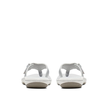 Clarks Women's 26126502 Flip-Flop, New Silver Synthetic, 7.5 UK