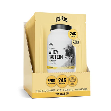 Levels Grass Fed Whey Protein Powder, No Artificia
