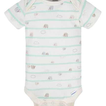 Gerber 8-Pack Baby Neutral Elephants Onesies® Bodysuits
