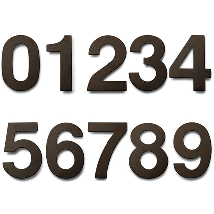 HASWARE 304 Stainless Steel Modern House Number Powder Coating Stylish Door Alphabet Plaque Street Home Decor (4, 8 Inch Black)