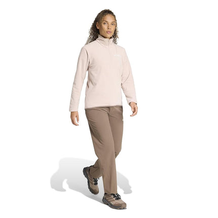 adidas Women's Terrex Multi Essentials Half-Zip Fleece Hiking Jacket, Wonder Taupe, XX-Large