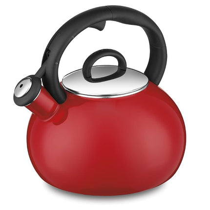 CUISINART CTK-EOS17R Aura Enamel-on-Steel Stovetop Teakettle, Red, 2-Quart