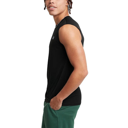 Champion Men's Double Dry Muscle Tee, Black, XXL Tall
