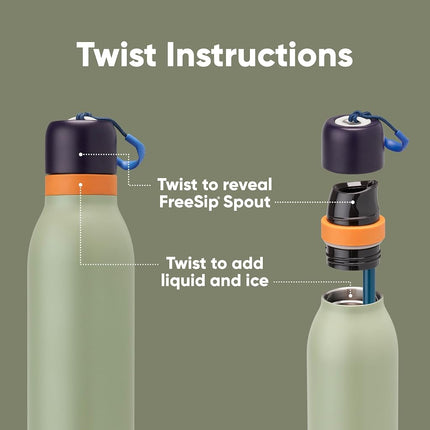 Owala FreeSip Twist Insulated Water Bottle - 710ml (24oz) Camo Cool