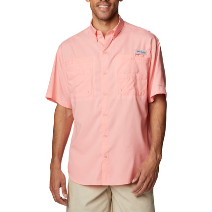 Columbia Men's PFG Tamiami II Short Sleeve Shirt, Sorbet, 2X