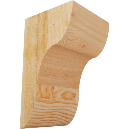 Ekena Millwork COR06X06X10CAR00RDF Carmel Rough Sawn Corbel, 6" Width x 6" Depth x 10" Height, Douglas Fir