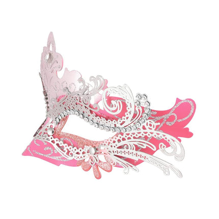 Hoshin Masquerade Mask, Mardi Gras Deecorations Venetian Masks for Womens (Pink & Silver)