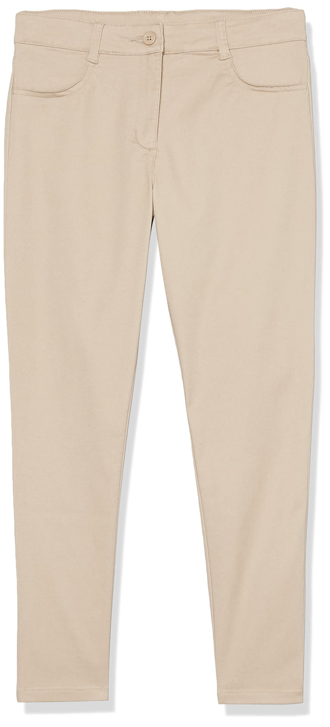 Nautica Girls' School Uniform Twill Skinny Pants, 