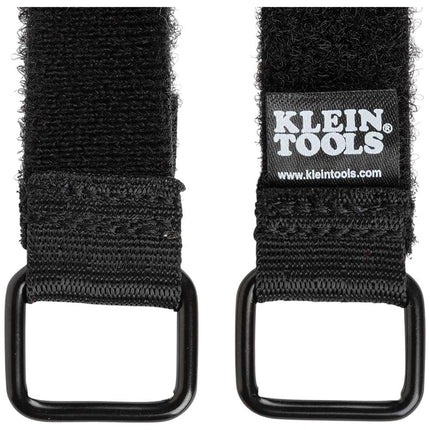 Klein Tools 450-600 Cable Organizer, Hook and Loop Cinch Strap Cable Ties, Includes Two 6-Inch, Two 8-Inch and Two 14-Inch Straps, Black