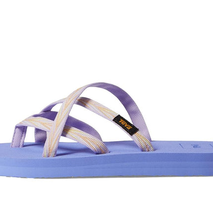 Teva Unisex-Child Olowahu Sandal, Palms Lilac, 11 Little Kid
