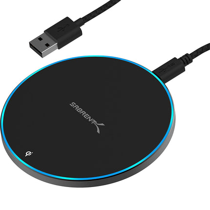 Sabrent 10W qi Wireless Fast Charger Charging Pad,