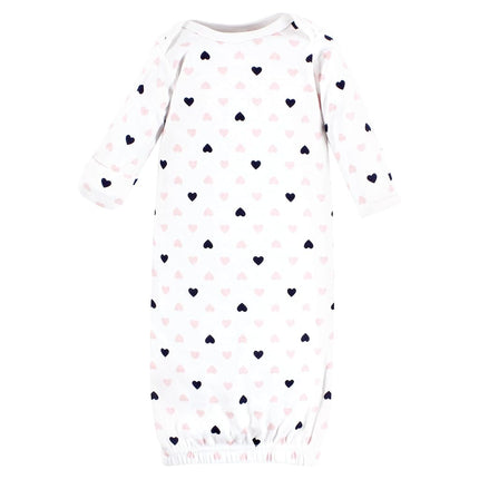 Hudson Baby Gigoteuses en coton unisexe pour bébé, Fille Papa Rose Marine, Prématuré/Nouveau-né, Fille Papa Rose Marine, Prématuré-Nouveau-né