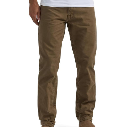 Lee Men's Legendary Relaxed Straight Jean Jeans, Teak - Plaid Flannel-Lined, 42W / 34L