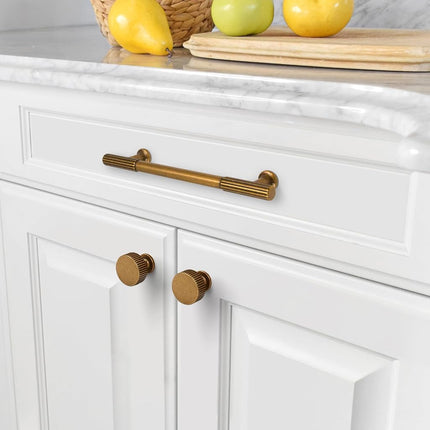 Asidrama 10 Pack 5 Inch(128mm) Antique Brass Cabinet pulls Kitchen Cabinet Handles, Cabinet Pull Kitchen Cabinet Hardware for Cupboard Drawer Pulls