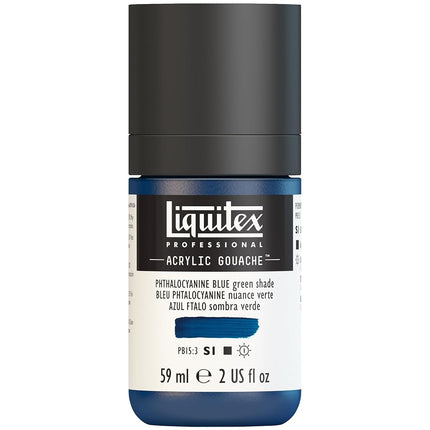 Liquitex Professional Acrílico Gouache botella de 2 oz, azul ftalocianina (tono verde)
