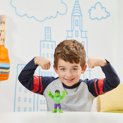 SPIDEY AND HIS AMAZING FRIENDS Marvel Hulk Hero Figure Toy, 10-cm-scale Action Figure for Children Ages 3 and Up
