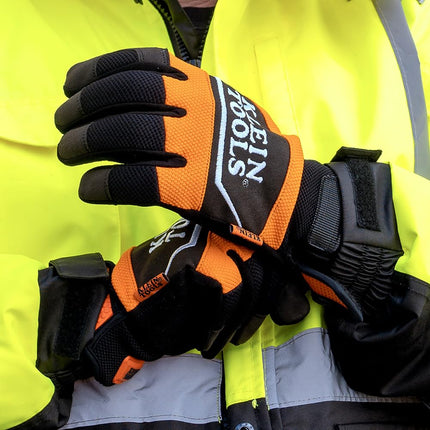 Klein Tools 60620 Guantes de trabajo, guantes térmicos de invierno con forro Thinsulate, resistentes al agua, palmas acolchadas, grandes
