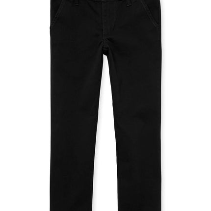 The Children's Place Stretch Bootcut Chino Pants, Black Single, 12 Slim