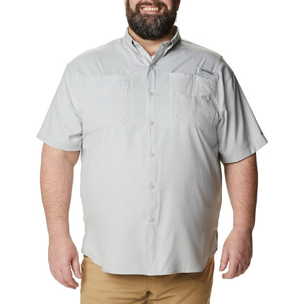 Columbia Men's Big and Tall Tamiami II SS Shirt, Cool Grey, 4X, Cool Grey, 4X Tall
