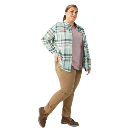 Dickies Womens L/S Plaid Shirt-Plus, Plum Perfect,