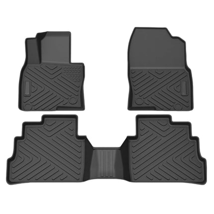 Tapis de sol GarveeTech compatibles avec Mazda CX-5 2017-2025, tapis de sol sur mesure toutes saisons, tapis de sol inodores en TPE pour première et deuxième rangées pour accessoires CX5 2017-2024 2025, noir