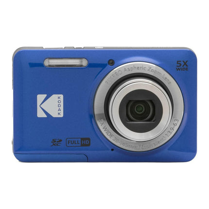 Cámara digital Kodak PIXPRO Friendly Zoom FZ55 (azul) con estuche para cámara, tarjeta de memoria SDHC UHS-I U1 Clase 10 de 32 GB y lector de tarjetas USB 2.0 (4 artículos)