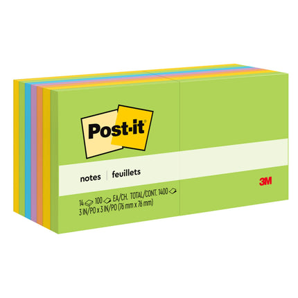 Post-it Notes, 3x3 in, 14 Pads, America's #1 Favor