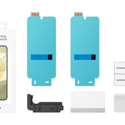 SAMSUNG Galaxy S24 Protector de pantalla de teléfono antirreflectante, lámina protectora para pantalla frontal, protección contra rayones, a prueba de polvo, versión para EE. UU., EF-US921CTEGUS, transparente