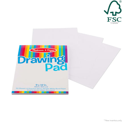 Bloc de dibujo Melissa & Doug (22,86 x 30,48 cm) con 50 hojas de papel blanco bond