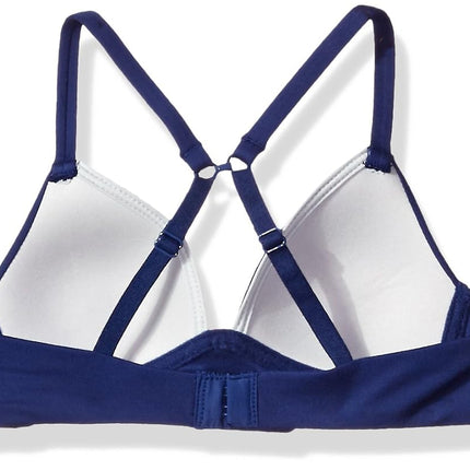 Maidenform Girl - Soutien-gorge sans armature Comfort Devotion pour grandes filles, imprimé bleu, 36A