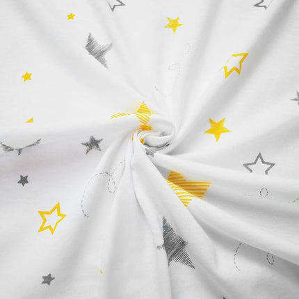 American Baby Company 2 Pack Fitted Pack and Play Sheet 39x27", Yellow&Star