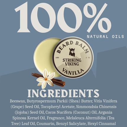 Striking Viking Beard Oil and Balm - 30 g Each, Vanilla Scent