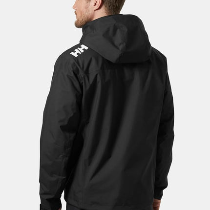 Helly Hansen Men's Crew Hooded Midlayer Jacket 2, Black, 2XL