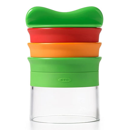 OXO Good Grips Spiraliseur manuel 3 lames, multicolore 7,62 x 15,24 x 19,81 cm