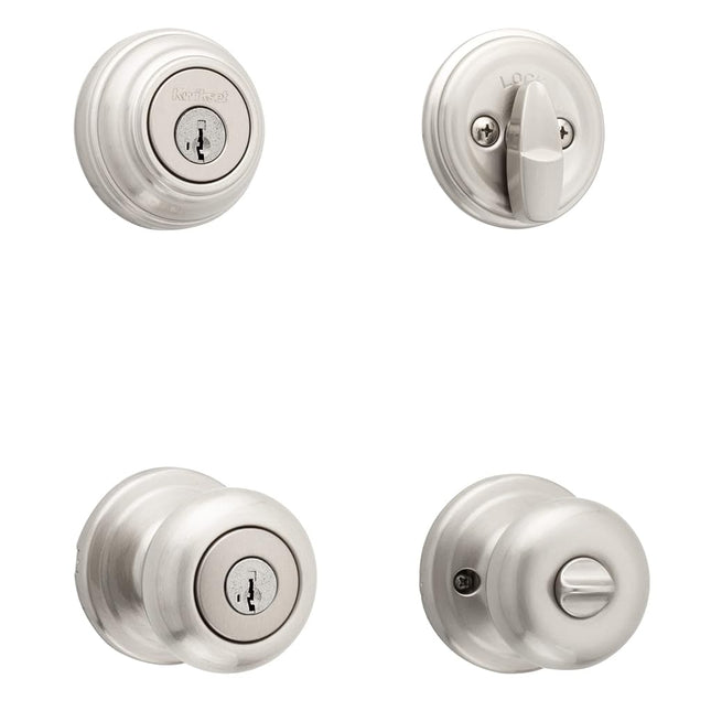 Kwikset Satin Nickel SmartKey Single Cylinder Juno